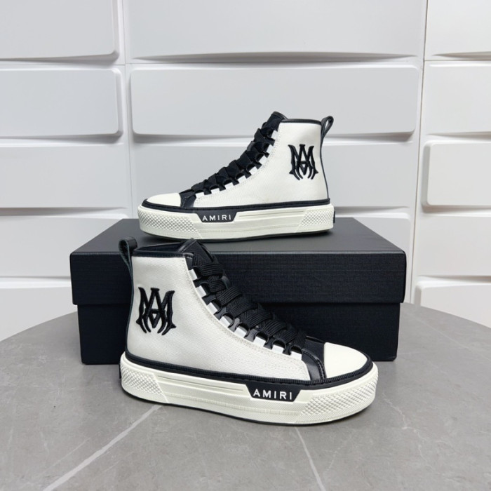Amiri* Appliquéd Leather and Canvas Sneakers