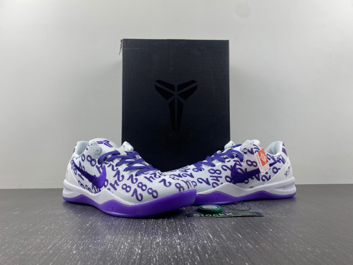 nike kobe 8 protro "white/court purple" fq3549-100