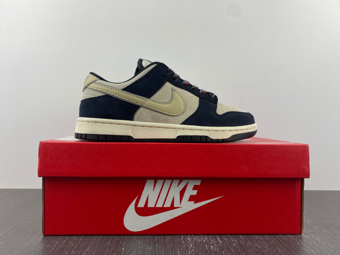 nike dunk low "black suede" dv3054-001