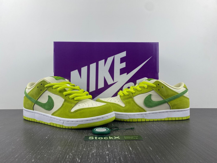 nike sb dunk low green apple dm0807-300