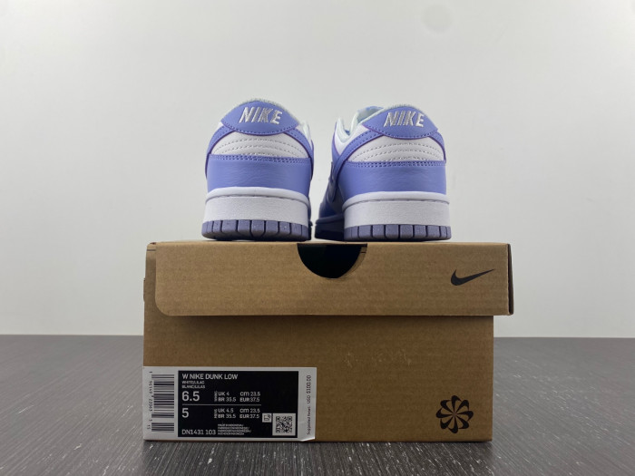 nike dunk low next nature "white/lilac" dn1431-103