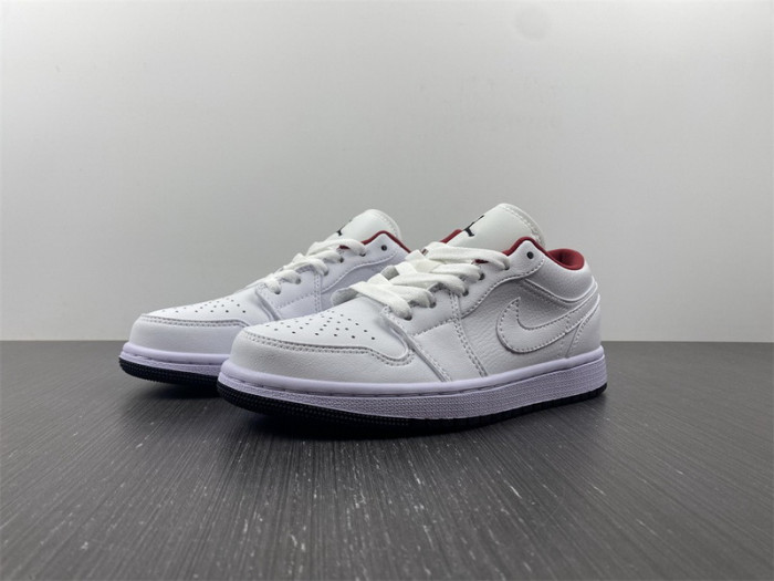air jordan 1 low gs "white/red" 553560-164