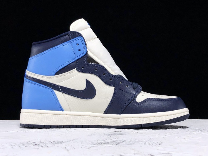 air jordan 1 retro high og "obsidian/university blue 555088-140