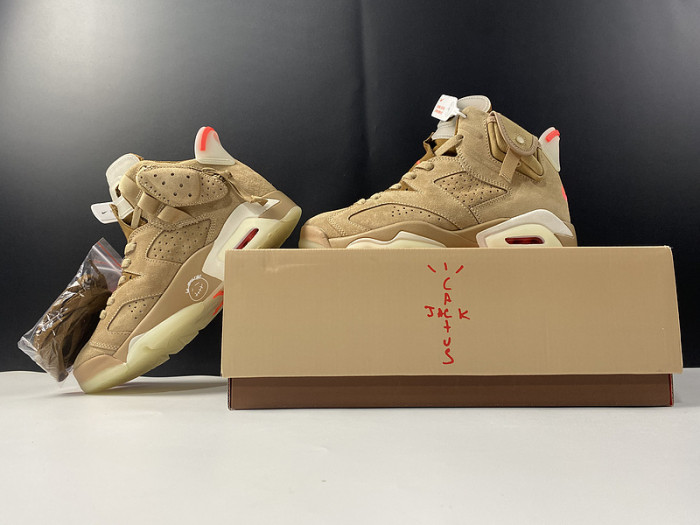 travis scott air jordan 6 british khaki dh0690-200