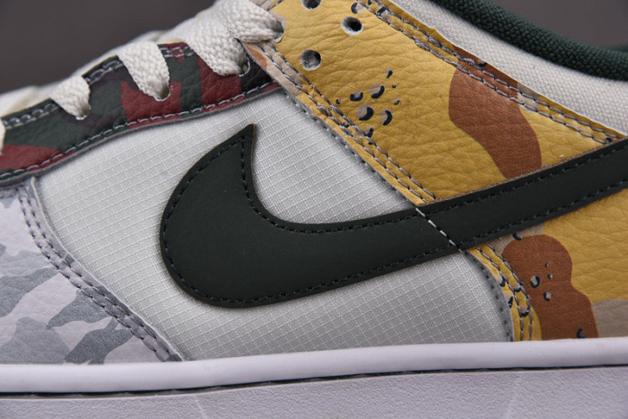 nike dunk low se sail multi-camo dh0957-100