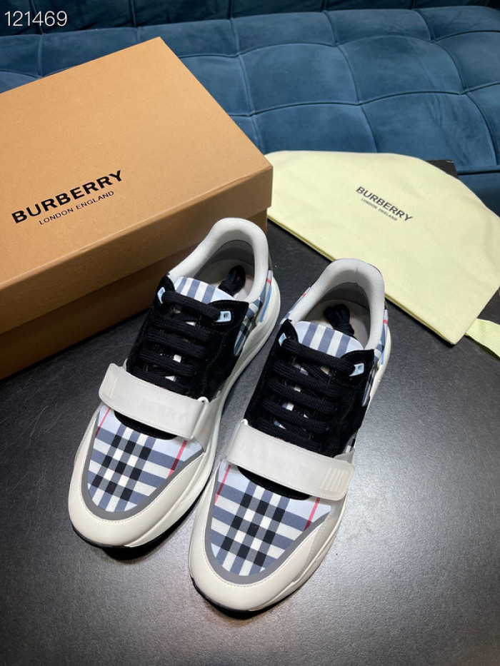Bur*berry Vintage Check, Leather and Mesh Sneakers