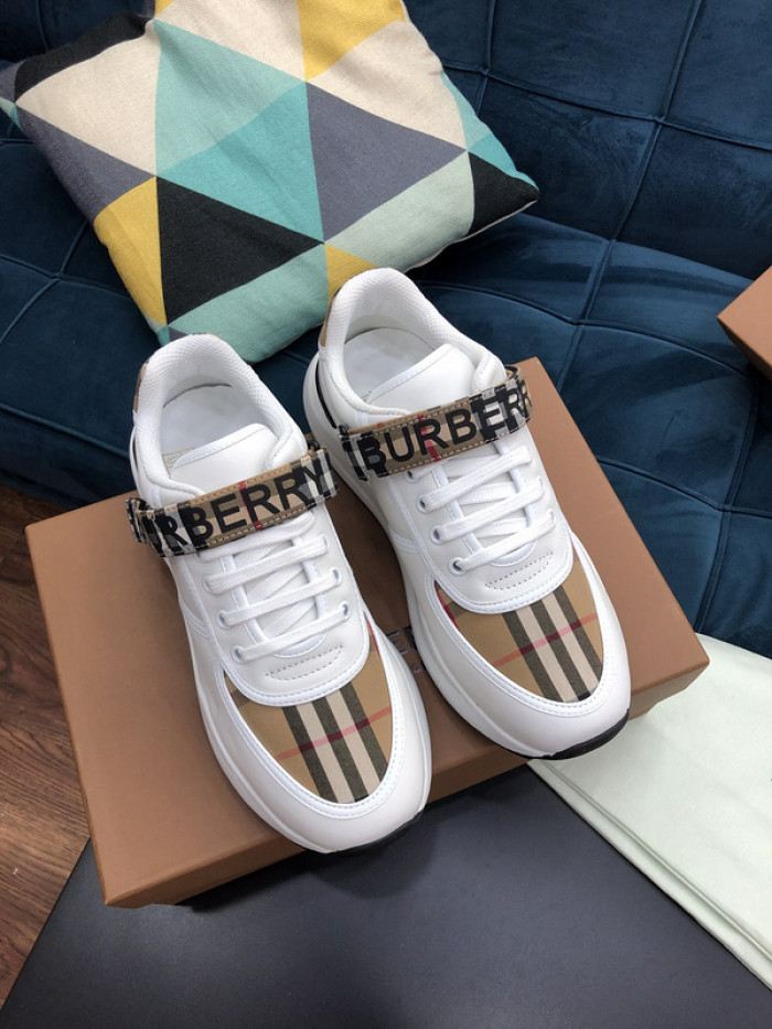 Bur*berry Vintage Check, Leather and Mesh Sneakers