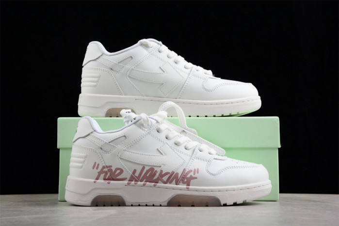 off-white out of office leather sneakers