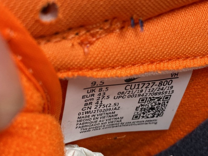 nike dunk low sp champ colors university orange marine cu1727-800