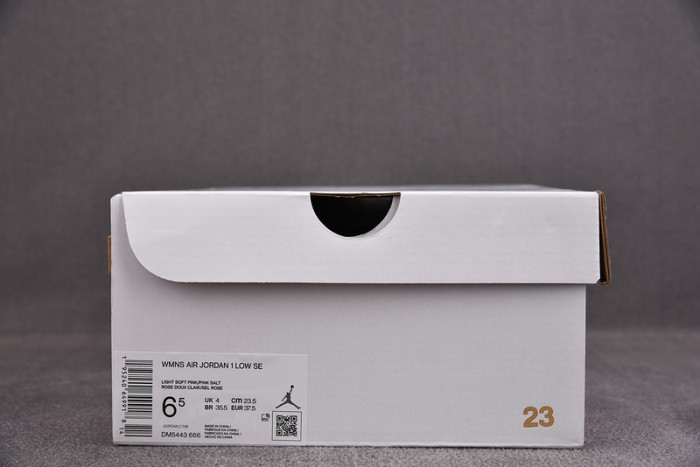 air jordan 1 low white pink grey dm5443-666