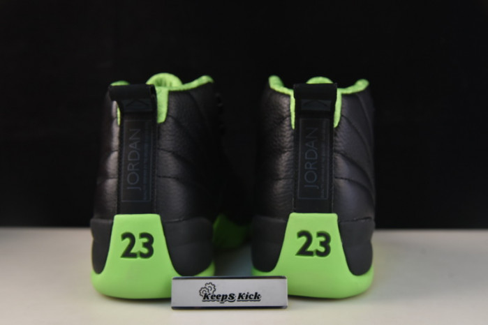 air jordan 12 black neon green