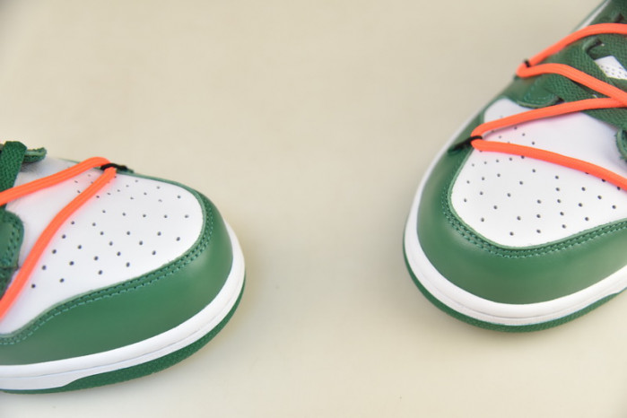 off white nike dunk low pine green ct0856-100