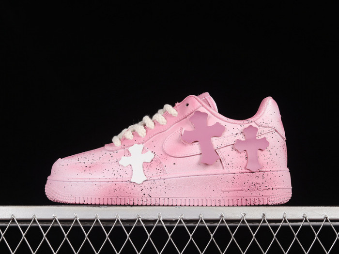 chrome hearts x nike air force 1 low 07 pink/pink/white dd8959-100